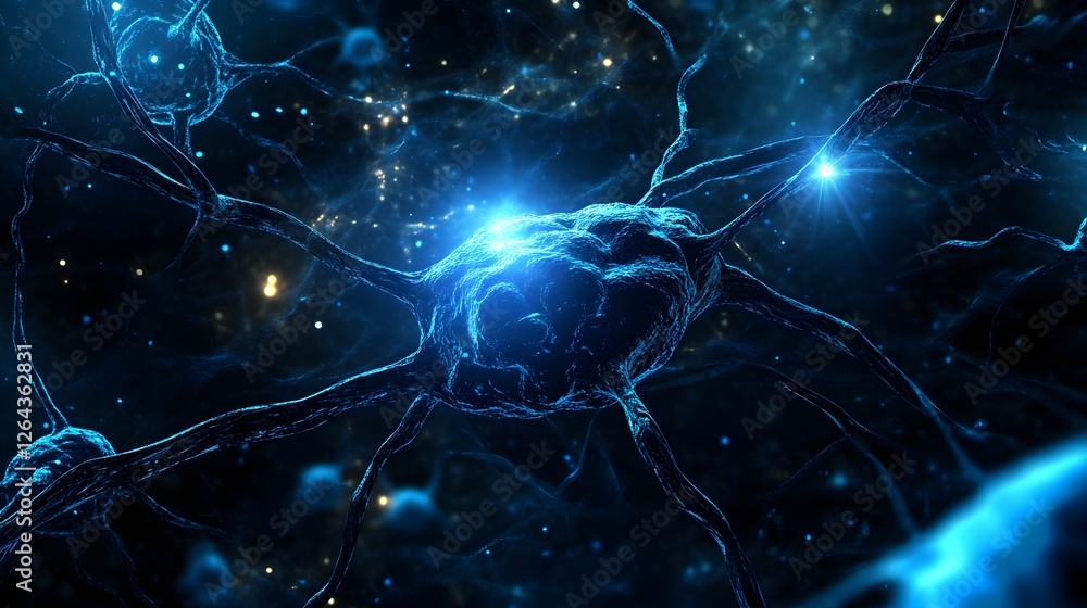 Aufkleber intricate network of neurons and synaptic connections illustrating the complex neurological mechanis