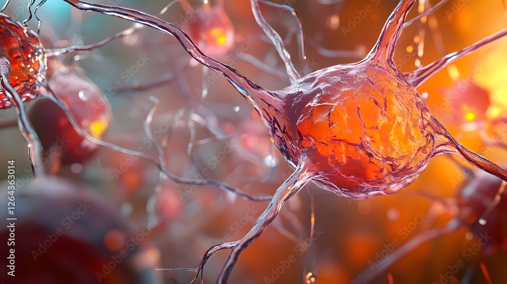 Poster Intricate neural connections and synaptic patterns revealing the complexity and interconnectivity of the brain s neurological processes and functions