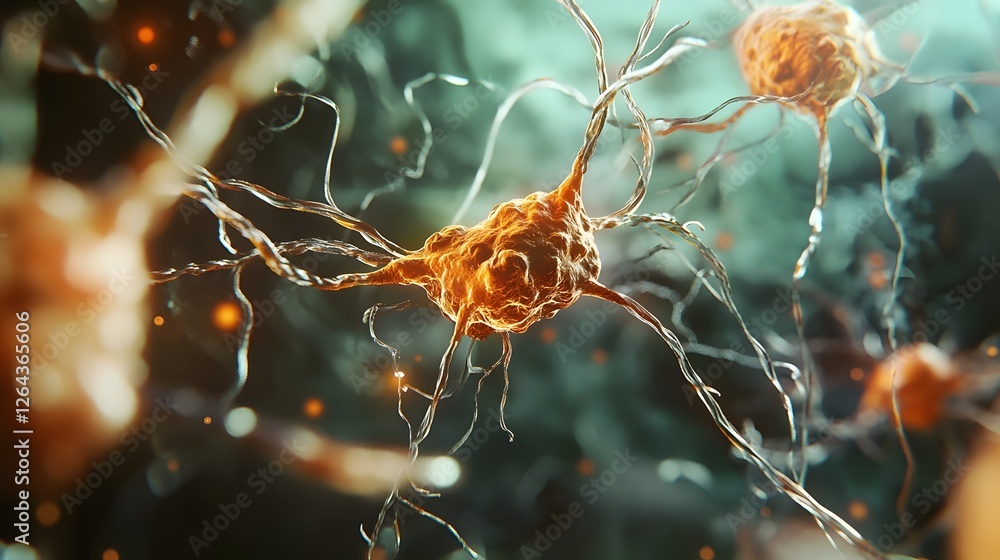Poster Intricate Neural Network of the Brain   Microscopic Biological Texture and Pattern Representing Cognition Learning and the Complex Connections of the Human Mind