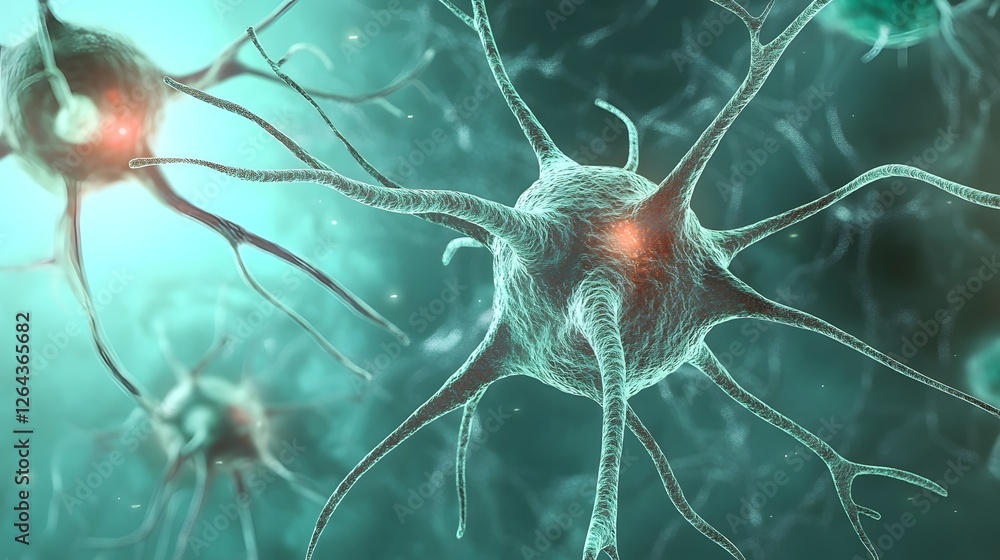 Aufkleber intricate neural network structure of the human brain revealing the complex interconnected cells and
