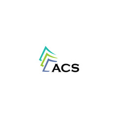 ACS letter logo design on white background. Creative  modern ACS letter logo design. Vector design.