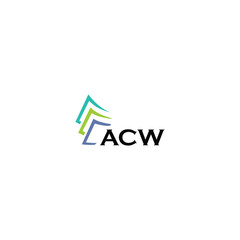 ACW letter logo design on white background. Creative  modern ACW letter logo design. Vector design.