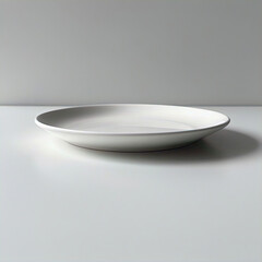 empty plate isolated on white background Generative AI