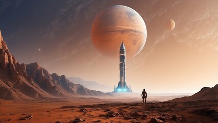 Base of the Space Station Against Earth's Blue Horizon