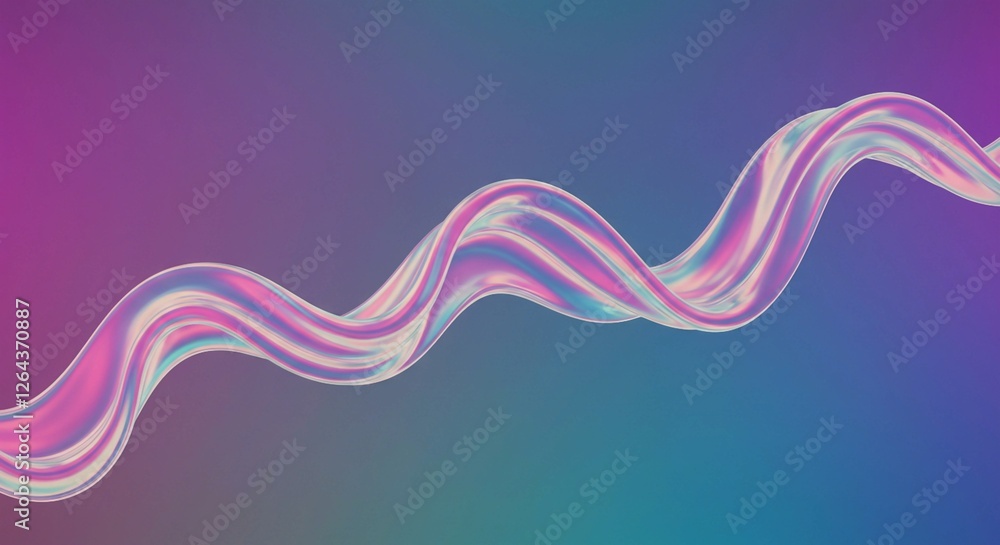 Poster the vibrant colors and smooth, flowing form of this 3d spiral against a gradient background make it 