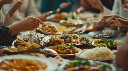 A Bountiful Feast: Sharing Delicious Food with Loved Ones