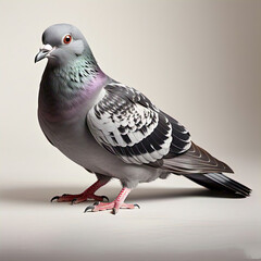 Pigion Bird isolated on white background Generative AI