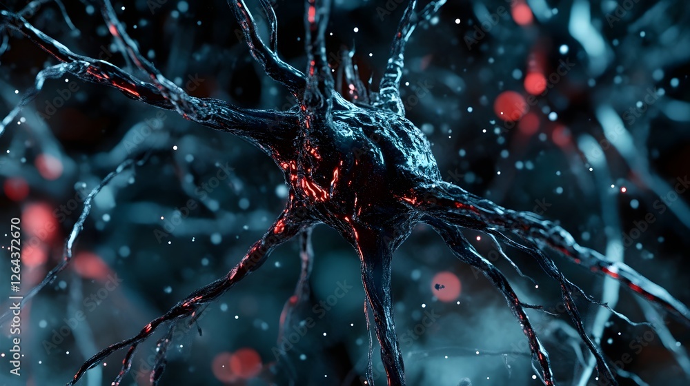 Poster mesmerizing abstract depicting the swirling fluid dynamics of an ethereal futuristic neural network 
