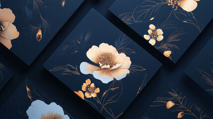 Vector template for folder, brochure, business card and birthday invitation.  