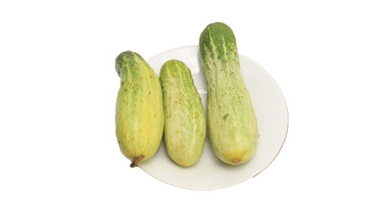 cucumbers isolated on white background