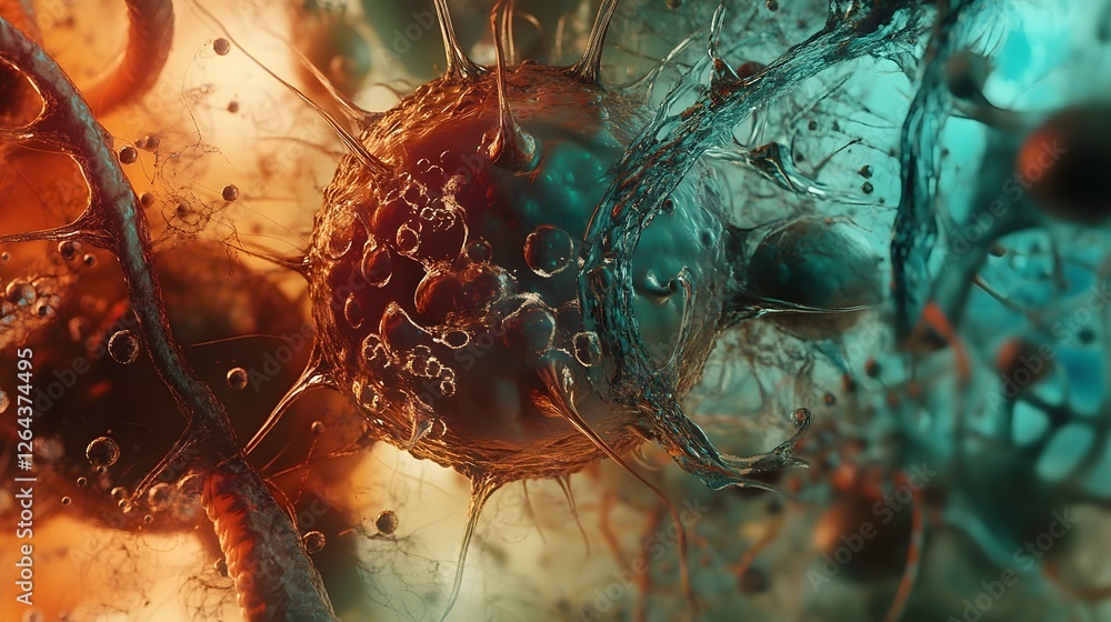 Leinwandbilder mesmerizing abstract fluid textures and vibrant organic patterns in swirling kaleidoscopic compositi