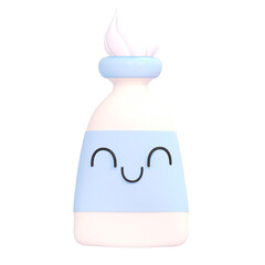 Cute 3d Cartoon toothpaste character Illustration