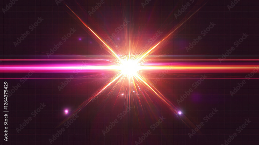 Aufkleber light flare star with glow and shine effect vector. bright camera twinkle with sparkle and glitter. 