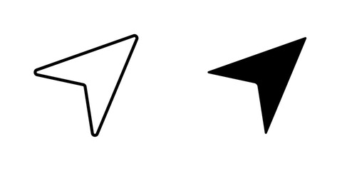 Navigation icons. stroke line and black solid icons