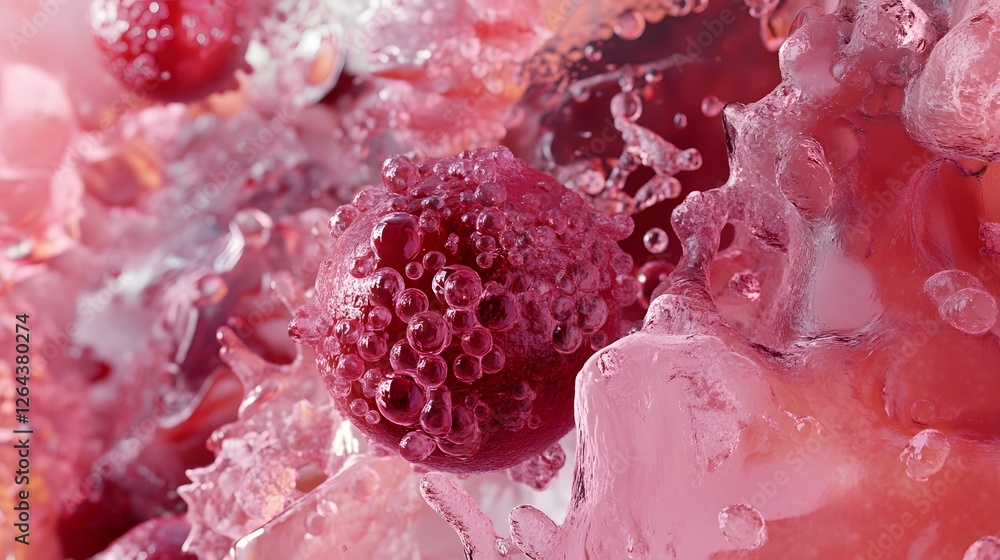 Aufkleber mesmerizing close up view of delicate intricate frost crystals forming a sparkling icy wonderland wi