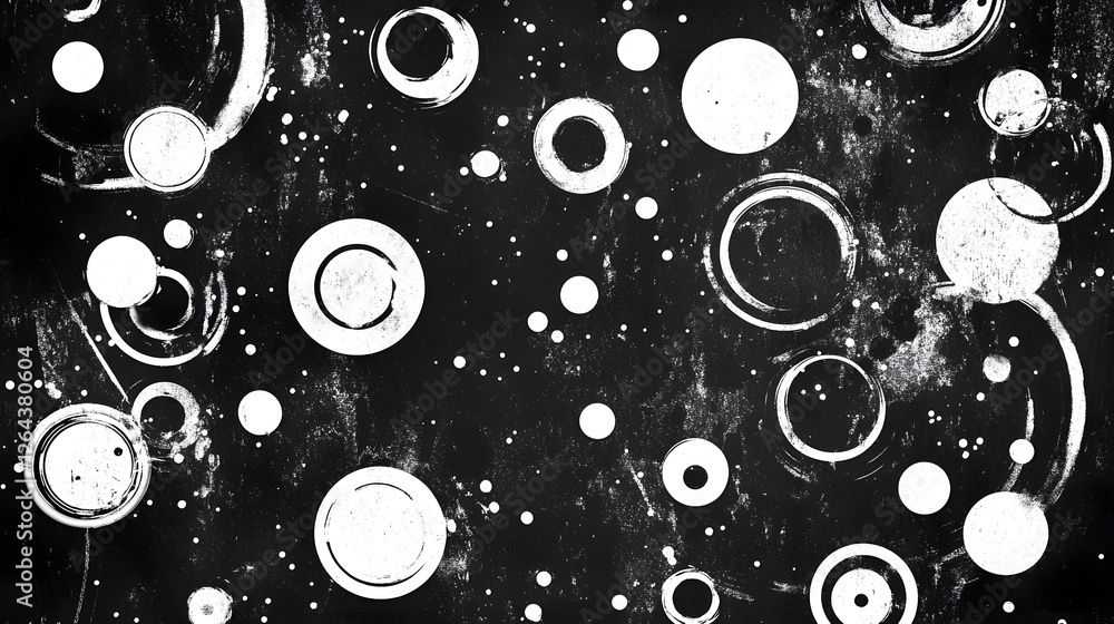 Aufkleber Mesmerizing Cosmic Abstraction   A captivating digital depicting a visually striking backdrop of swirling galaxies luminous nebulae and twinkling stars against a dark mysterious space