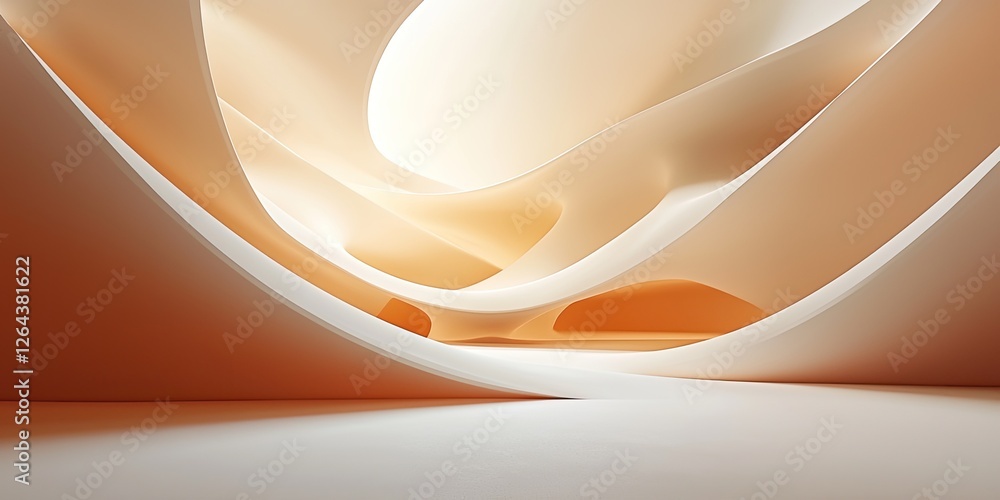Poster This abstract image focuses on minimalist design, exploring the interplay of basic geometric forms and muted tones to create a striking yet unobtrusive and elegant backgr