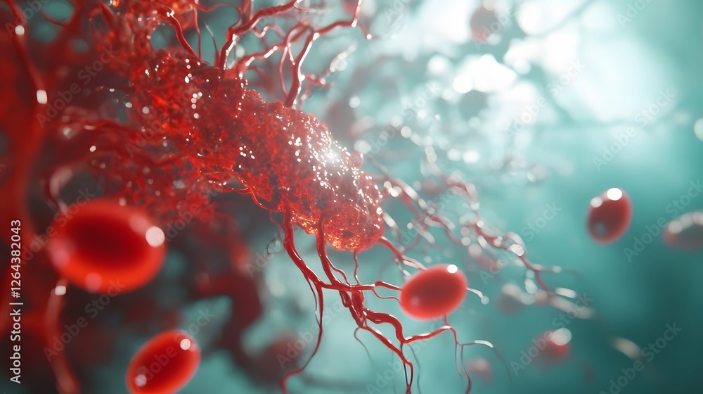 Poster mesmerizing crimson waves a captivating fluid dynamics masterpiece depicting the captivating interpl