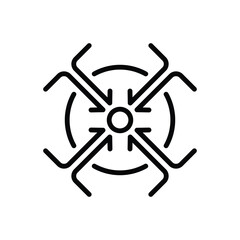 Obraz premium Black line icon for join