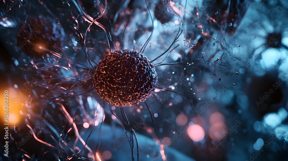 Fototapete mesmerizing digital artwork depicting a captivating cosmic sphere composed of swirling particles glo