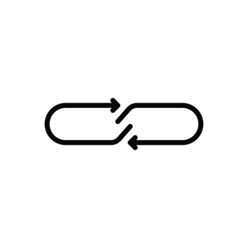 Black line icon for link