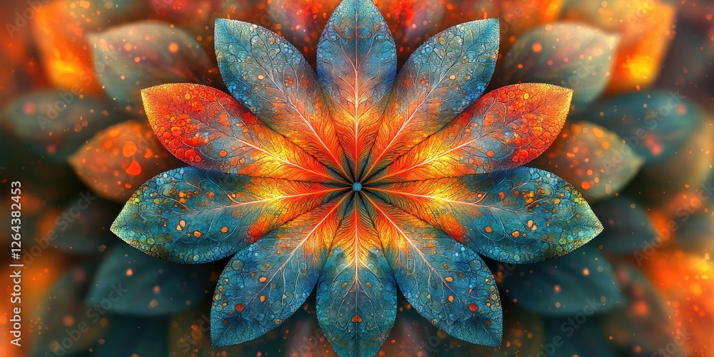 Aufkleber An abstract image featuring abstract digital art that emphasizes creative and non-representational designs, blending vibrant colors and intricate patterns to produce a vi