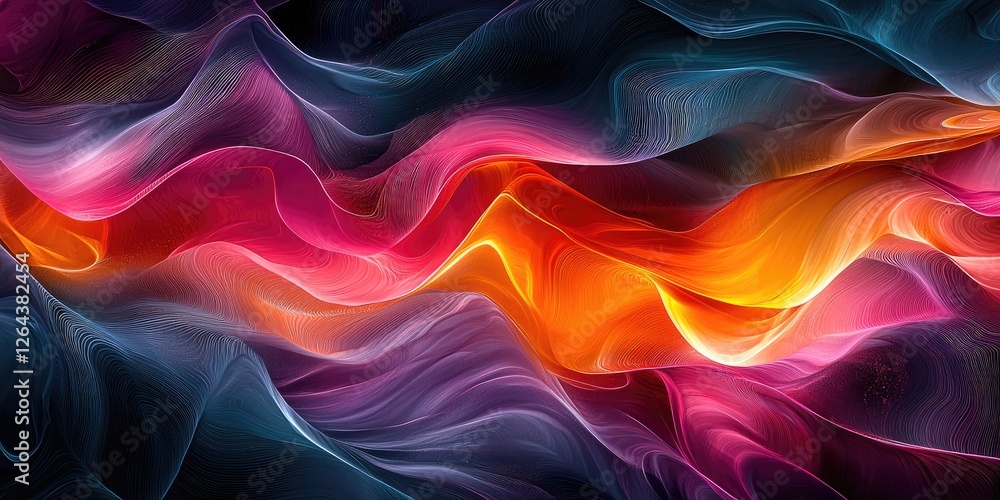Poster An abstract artwork showcasing ink flow art with intricate and dynamic patterns, blending vibrant and muted hues that flow and interact in a harmonious and captivating ma