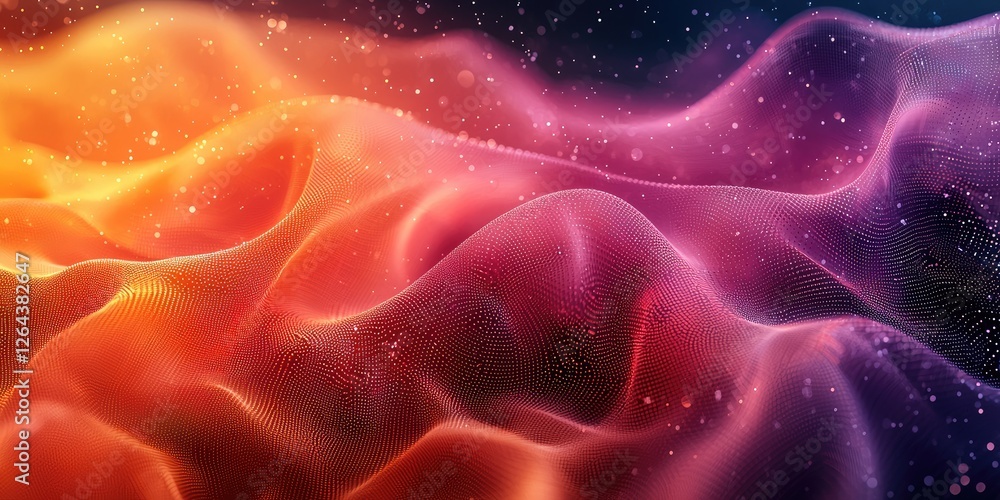 Leinwandbilder An abstract image featuring abstract digital art that emphasizes creative and non-representational designs, blending vibrant colors and intricate patterns to produce a vi