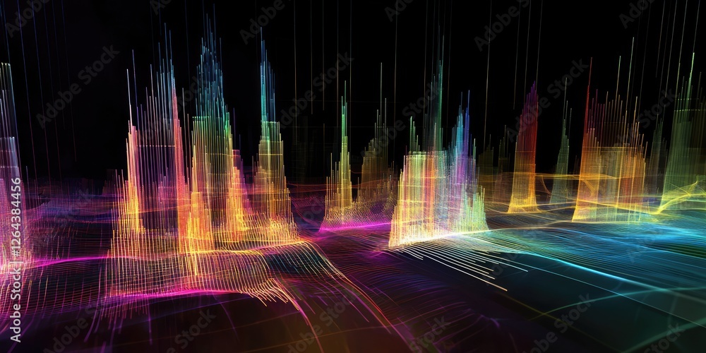 Leinwandbilder a digital graph displaying breakthrough research findings, with data points and trends clearly visib