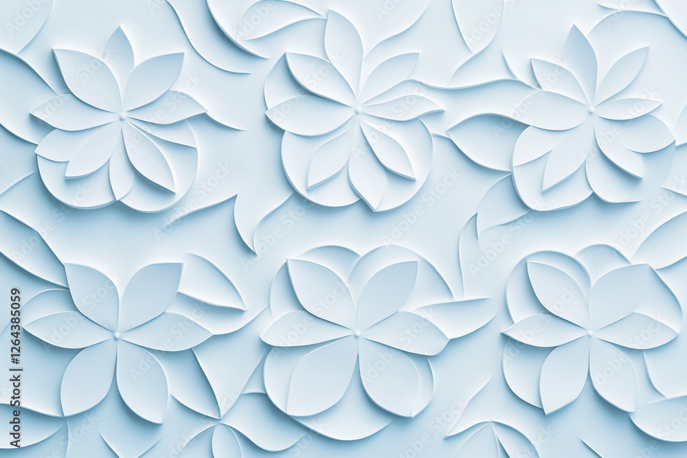 Poster embossed motif pattern on paper background. leaves pattern paper press. arabic pattern background. i