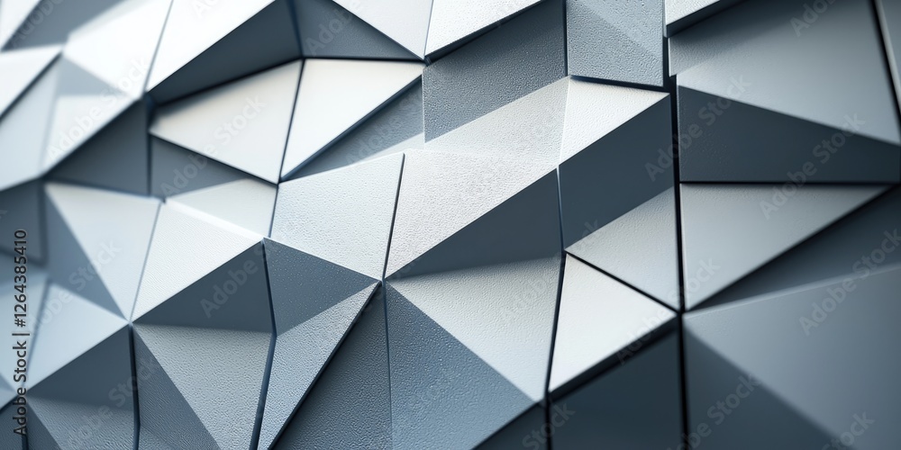 Poster High-resolution shot of sharp triangles showcasing bold lines and subtle gradients, perfect for modern geometric designs.