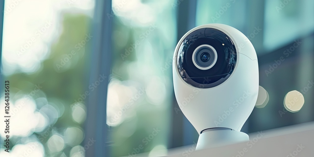 Leinwandbilder a smart security camera with facial recognition capabilities, showing the integration of AI in everyday technology.