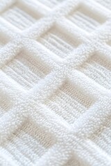 Pristine White Fabric Texture Representing Cleanliness and Soft Hygiene Care