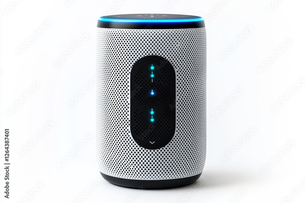Aufkleber digital transformation, innovation and adaptation concept. smart speaker with a modern design and le