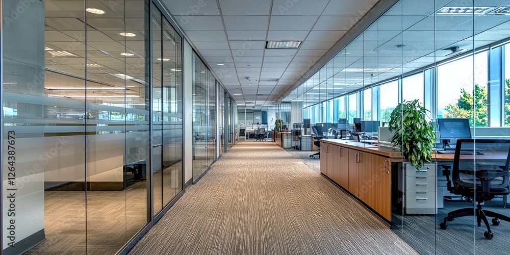 Aufkleber modern office setting where professionals handle fiscal responsibilities with advanced tools and str