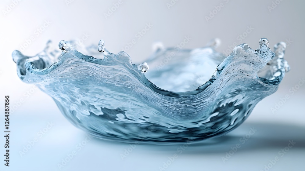 Poster mesmerizing icy waves dynamic frozen water splash abstract art for elegant nature landscape and scen