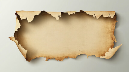 Torn paper holes with roll. Realistic vector illustration set of rip page frames. Reveal break cardboard sheet with grunge ragged edges with parchment scroll. Text and advertising message box.