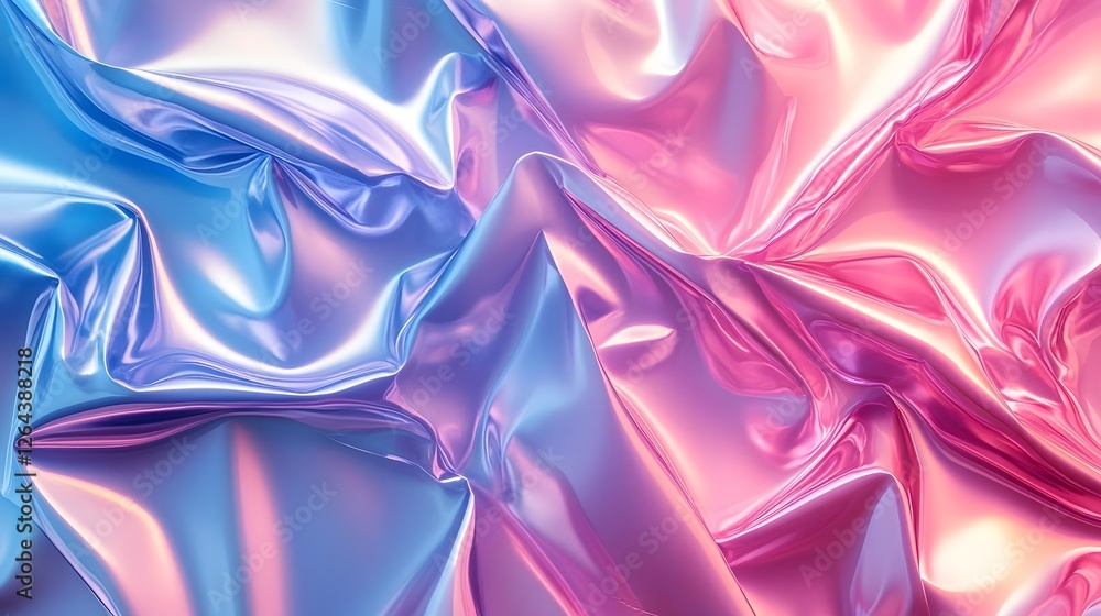 Poster mesmerizing iridescent fluid waves of color swirling and flowing in a dynamic captivating pattern of