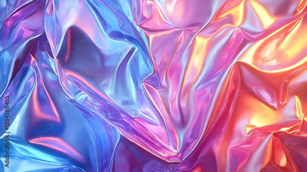 Poster Mesmerizing kaleidoscopic waves of vibrant colorful digital art composition with dynamic fluid shapes and patterns  Abstract futuristic and contemporary background design