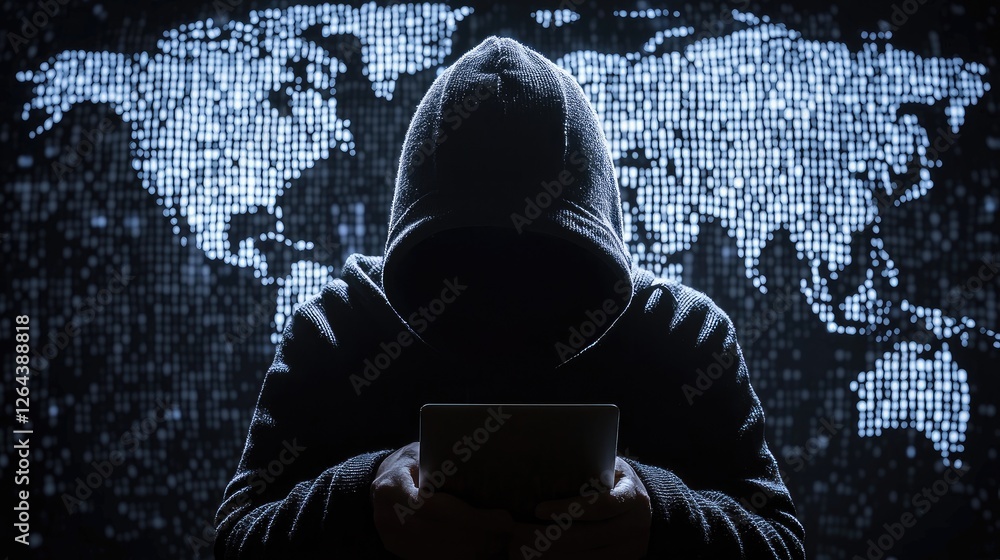 Poster Focused image displaying dark web monitoring tools that track identity breaches, enhancing personal data protection measures.