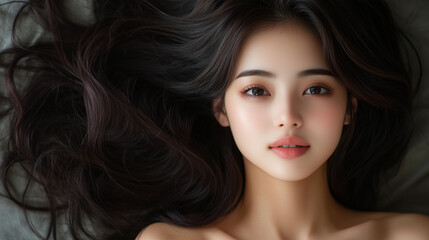 Fototapeta premium 美しさ, 顔, モデル, 笑う, ファッション, 人々, 髪の毛, 笑みを浮かべている, 人, ブルネット, シティ, アウトドア, 通り, ライフスタイル, 淑女, 1, 頭, ハピネス, 化粧,女, 美しさ, 髪の毛, モデル, ファッション, 顔, うっとりさせる魅力, 化粧, 人, ドレス, ブルネット, 肌, 唇, 化粧, 淑女, 目, 暗い, 黒, ふしだらな, スタジオ, 好色