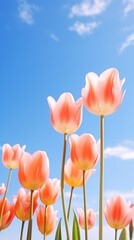 Tulips flower landscapes flowers spring outdoors.
