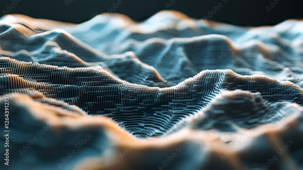 Poster abstract digital landscape background with textured geometric shapes. perfect for modern design and 