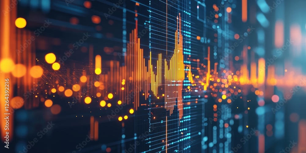 Poster Detailed risk analysis report with precise data and clear graphs, presented as an informative and professional finance tool.