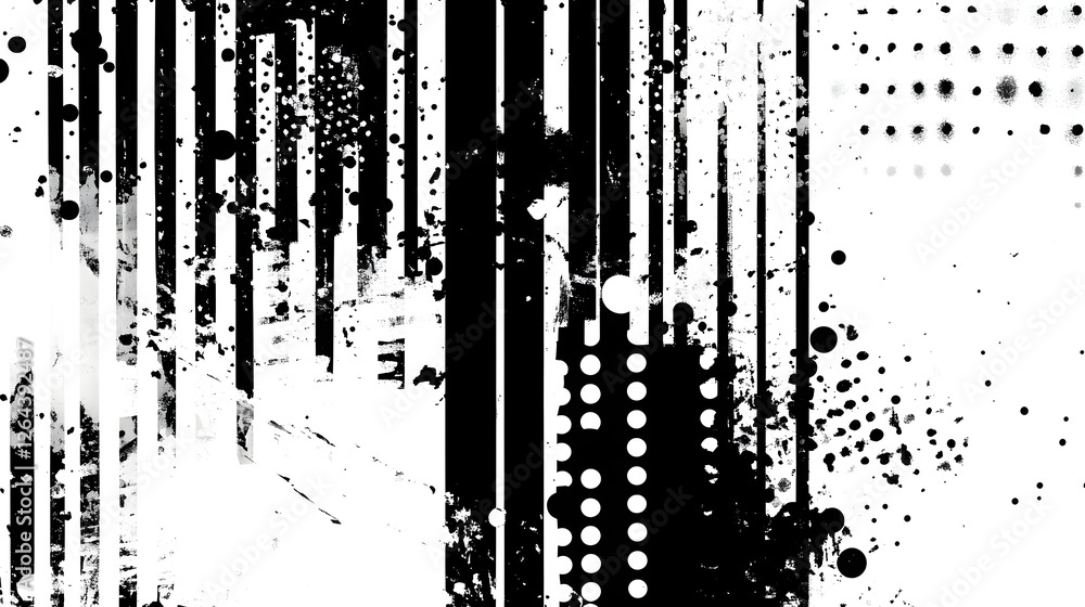 Fototapete mesmerizing monochrome medley abstract backdrop with splashes strokes and textured brush strokes in 