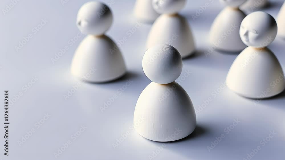 Aufkleber technology network concept featuring abstract figures in a minimalist design emphasizing connectivit