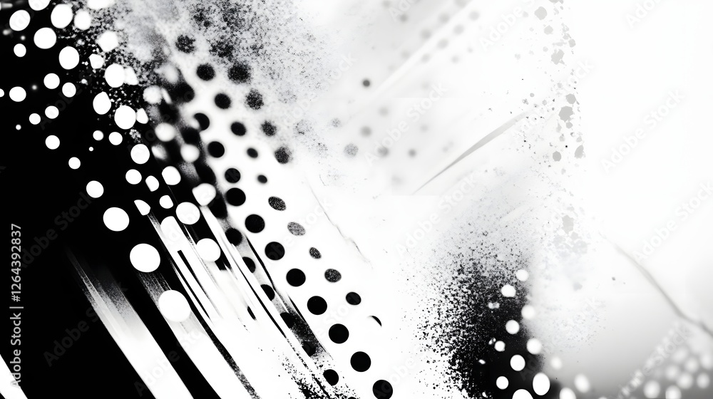 Poster mesmerizing monochrome particles swirling in ethereal cosmic composition with shimmering lights eleg