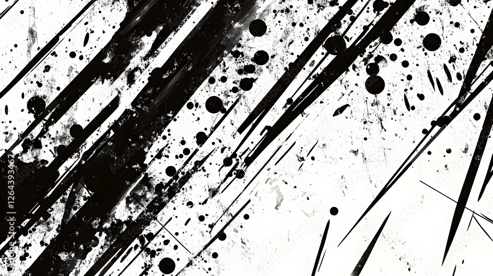 Leinwandbilder mesmerizing monochrome splatter art explosion with dynamic energetic graphic abstract background bol