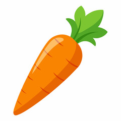 Minimalist Carrot Design on White Background