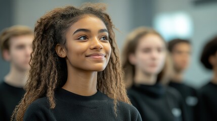 Fototapeta premium Women Attending Lecture with Diverse Students